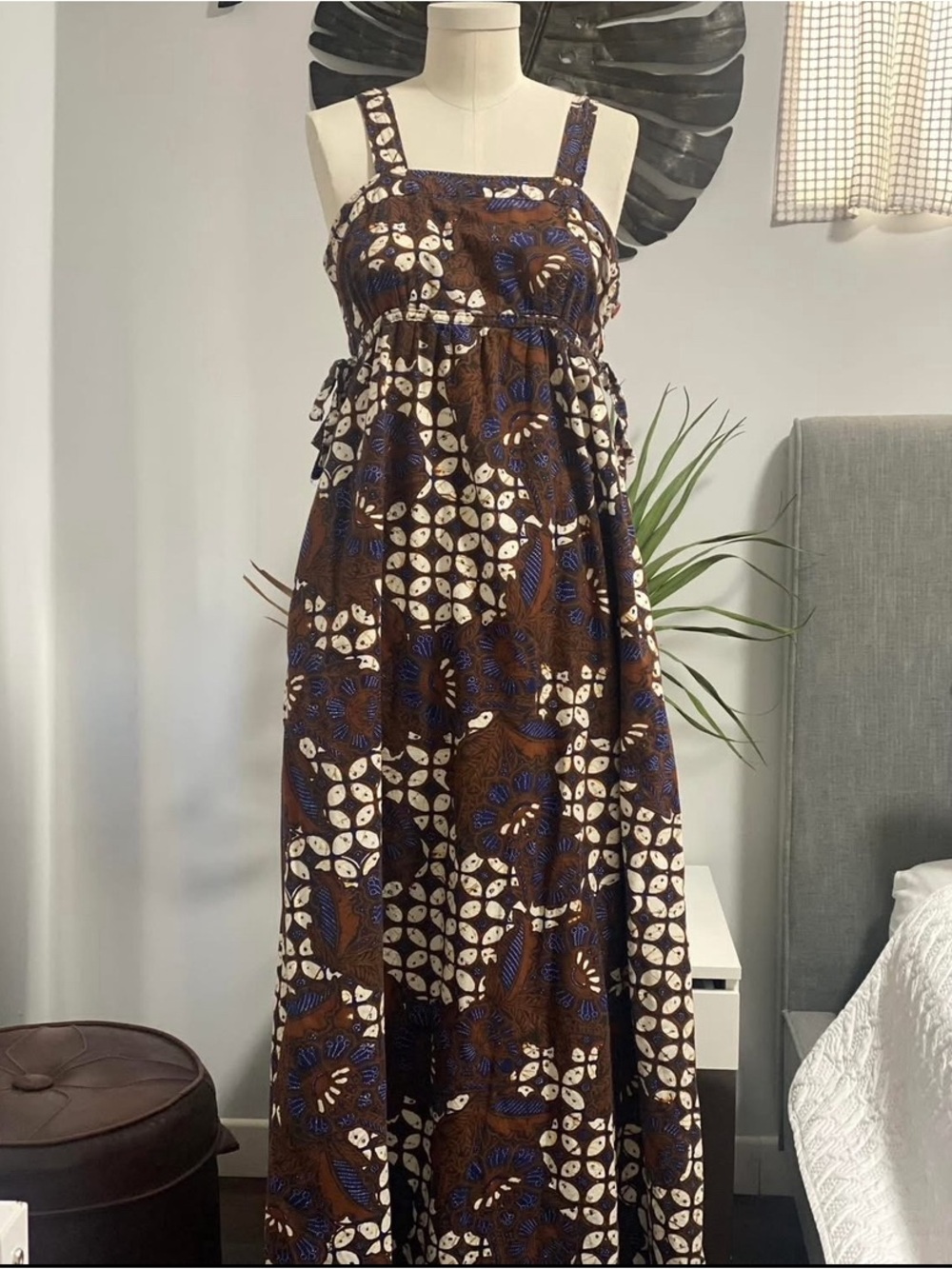 70s Gunne sax style autumnal boho Floral Maxi sundress maxi with pockets hippie